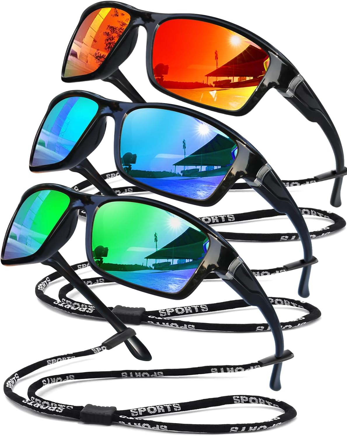 Polarized Sunglasses for Men Women Sports Goggles Lightweight Frame Cycling Running Fishing Driving UV400 Protection