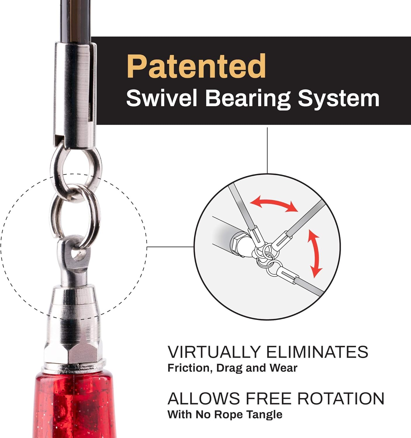 Buddy Lee Jump Ropes Rope Master Original Ball Bearing Jump Rope, 9” HD Plastic Handles. Perfect Jump Rope for Fitness, CrossFit Gym, Endurance Jumping, Cross Overs, Extreme Jumping