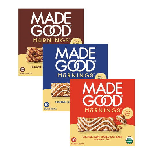 MadeGood Mornings Soft-Baked Oat Bars Variety Pack (Variety)
