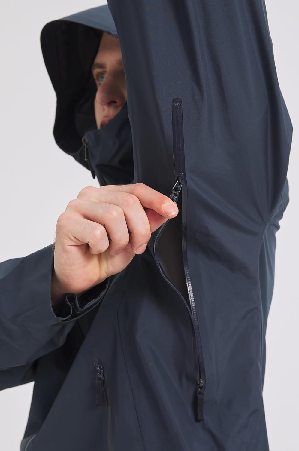 WICKHAM Men's High-performance Rain Jacket Outdoor Waterproof Windproof Coat fully Sealed Seams Shell for Expedition,Golf