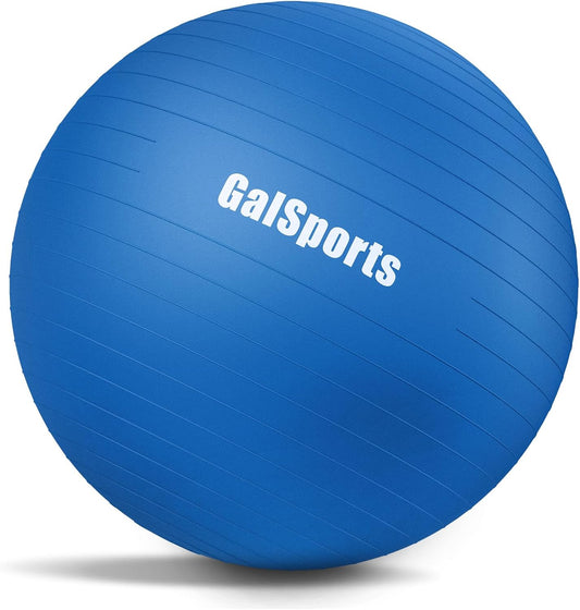 GalSports Anti-Burst Slip Resistant Stability Ball - Swiss Ball for Home Gym & Physical Therapy