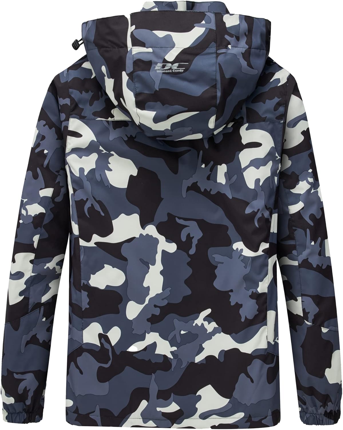 Diamond Candy Men's Hooded Waterproof Jacket Lightweight Rain Jacket Outdoor Casual Sportswear