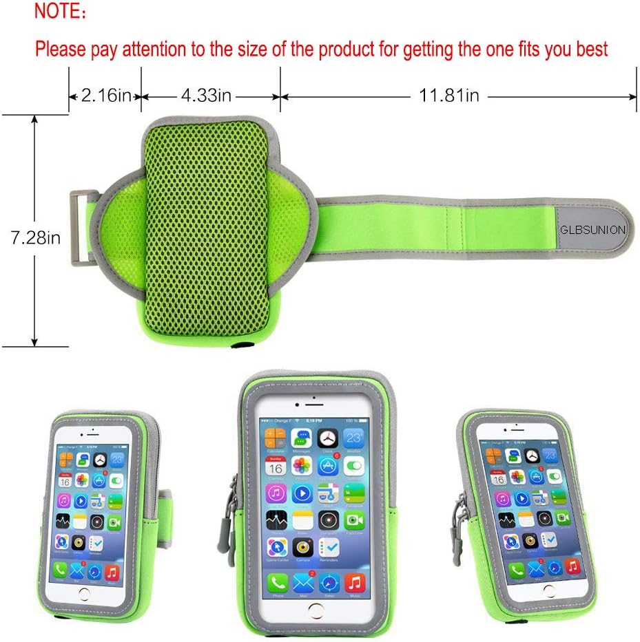 LENPOW Multifunctional Outdoor Sports Armband Sweatproof Running Armbag Casual Arm Package Bag Gym Fitness Cell Phone Bag Key Holder for iPhone 16 15 14 13 12 Pro MAX Plus Samsung Galaxy Note S24 S23