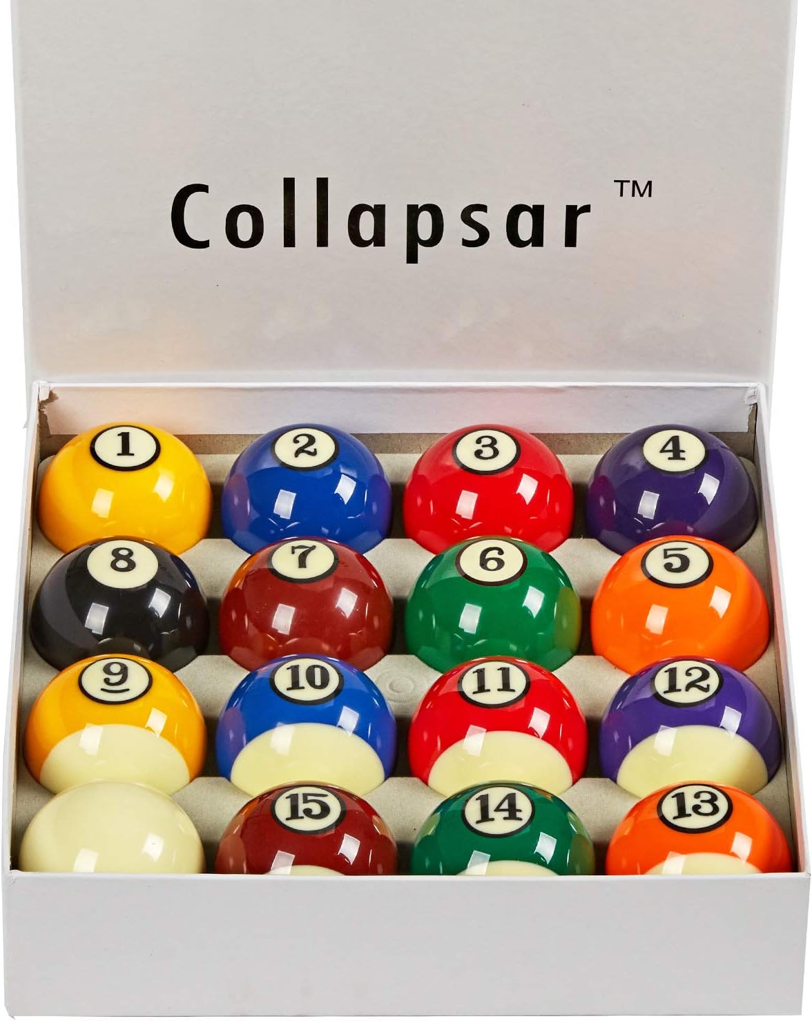 Collapsar AAA Grade Billiard Pool Ball Set,2-1/4" Regulation Size & Weight Full 16 Resin Balls(Several Styles Available)