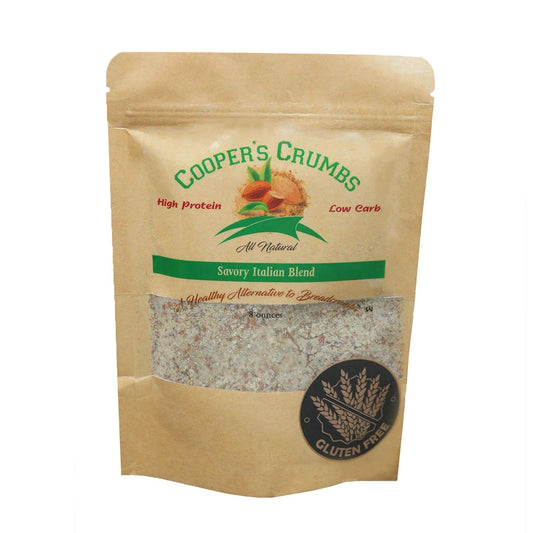 Cooper's Crumbs All Natural Gluten Free Low Carb Bread Crumb Alternative, High Protein, Vegan, Certified Kosher, Paleo, Keto (Savory Italian Blend)