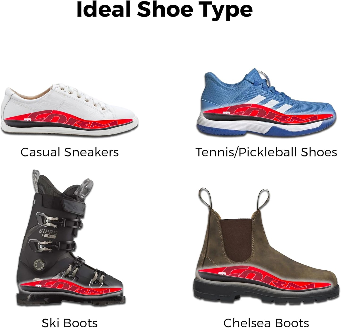 Form Premium Narrow Insoles for Comfort & Maximum Pain Relief, Ideal for Narrow Shoes & Boots