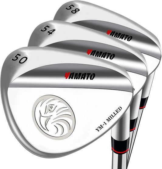 Yamato Golf Wedge Set or Individual Golf Wedges 50/52/54/56/58/60 Golf Gap Wedge Sets Sand Wedge|Lob Wedge Golf Clubs for Men & Women Milled Face for High Spin