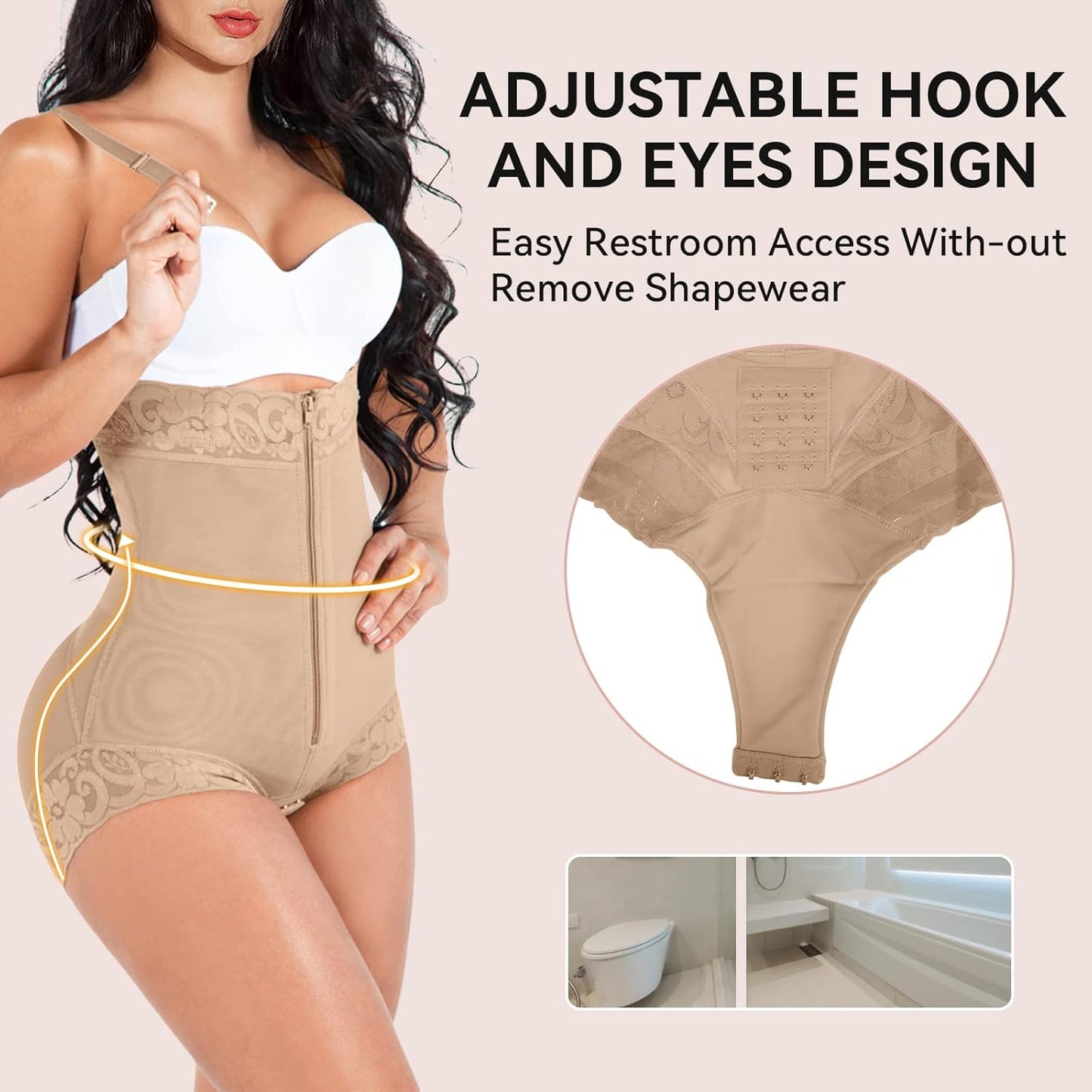 Shapewear for Women Tummy Control Fajas Colombianas Body Shaper Butt Lifter Compression Garment Open Bust Bodysuit