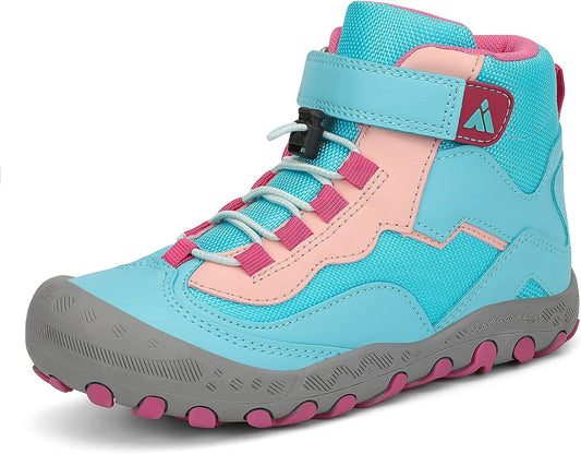 Mishansha Kids Water Resistant Hiking Boots, Boys Girls Anti Collision Anti-Skid Athletic Outdoor Adventure Trekking Shoes