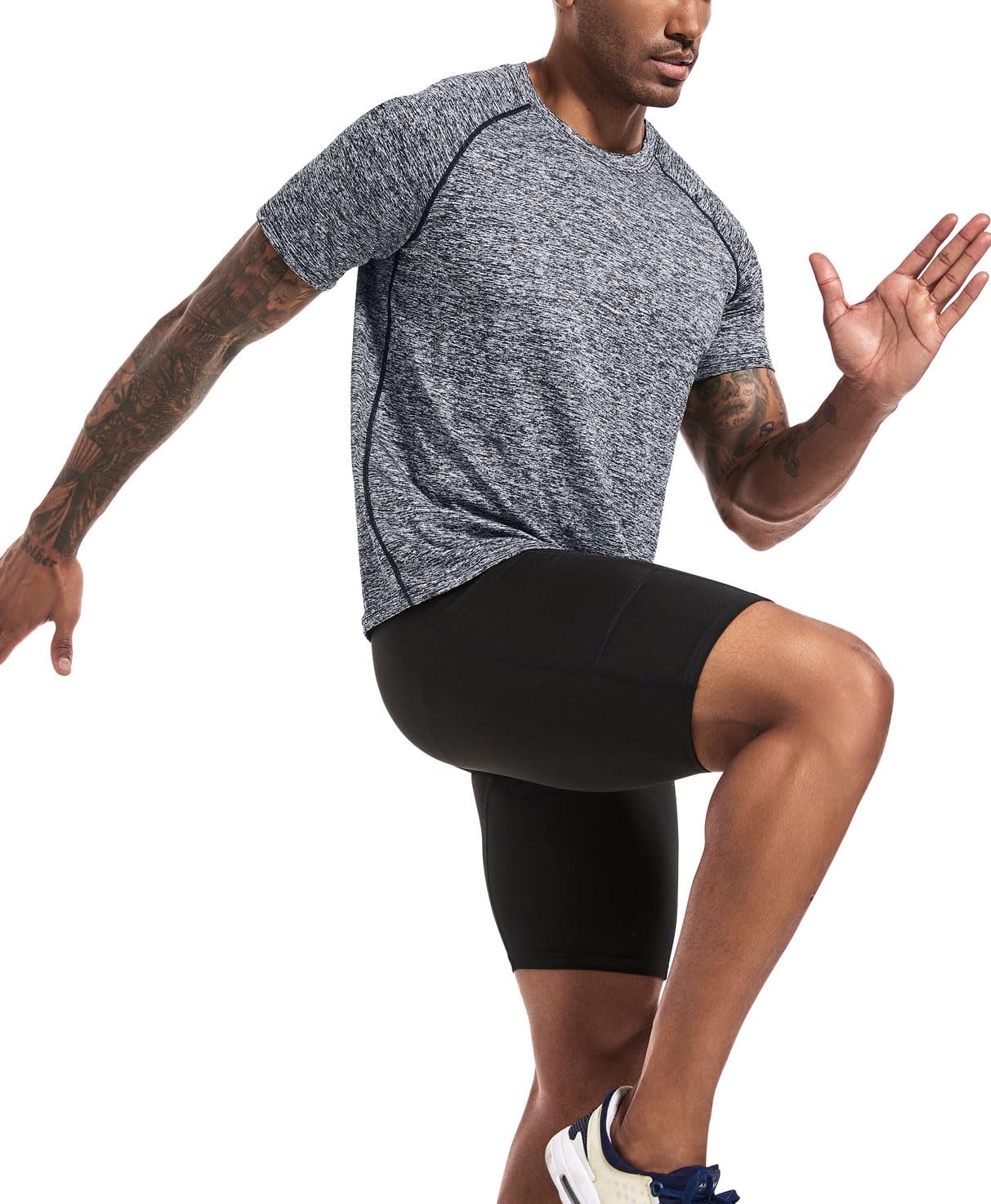 Boyzn 1, 3, 5 or 7 Pack Men's Workout Running Shirts, Dry Fit Moisture Wicking T-Shirt, Gym Athletic Short Sleeve Tee Shirts