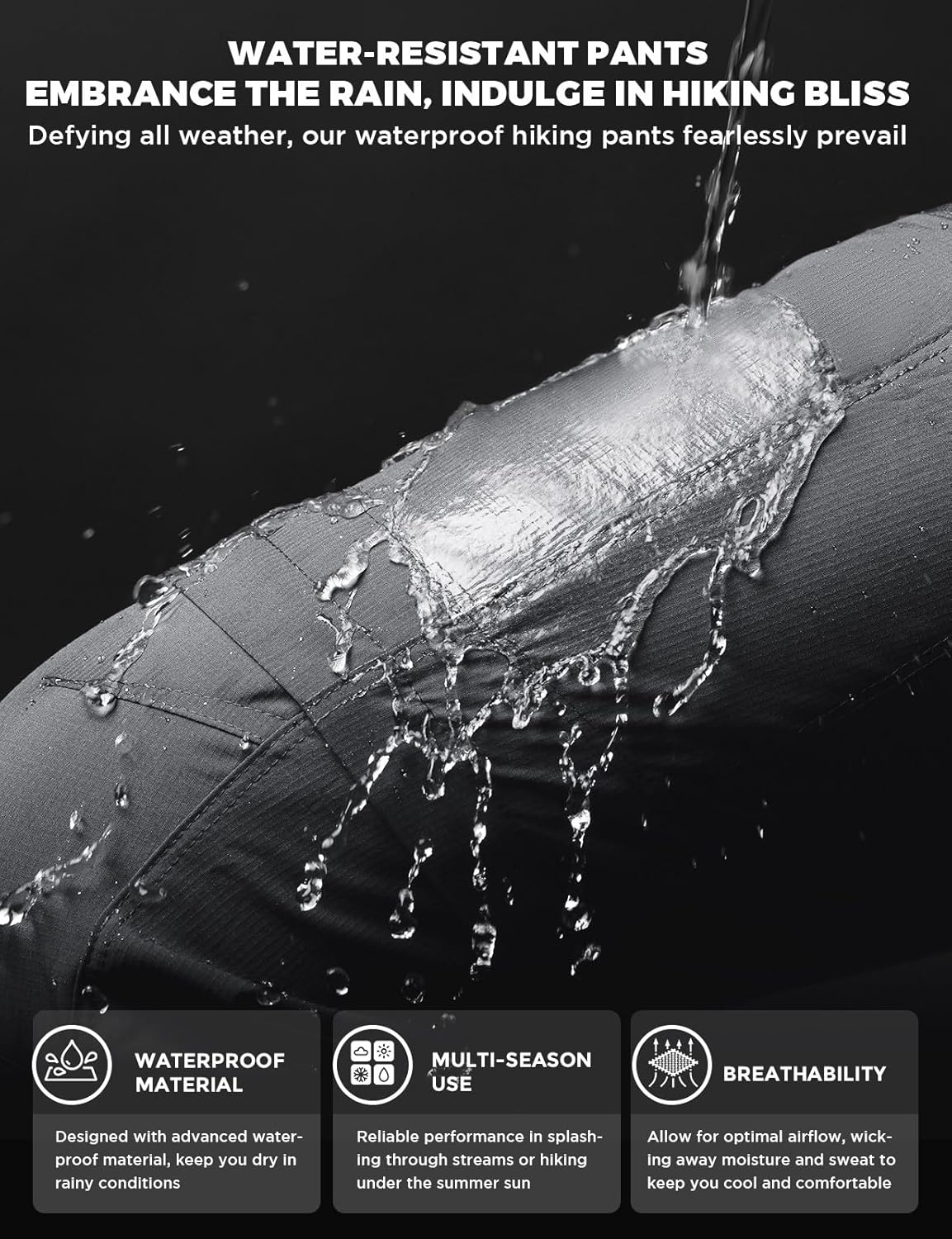 Wespornow Men's-Convertible-Hiking-Pants Quick Dry Lightweight Zip Off Breathable Cargo Pants for Outdoor, Fishing, Safari