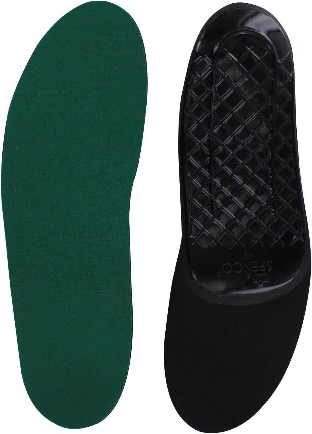 Spenco Rx Orthotic Arch Support Full Length Shoe Insoles, Men's 12-13.5, Green