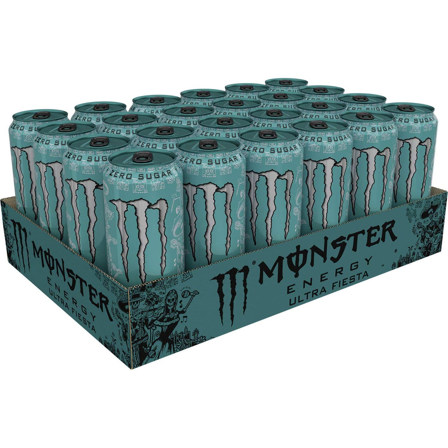 Monster Energy Ultra Fiesta Mango, Sugar Free Energy Drink, 16 Ounce (Pack of 24)
