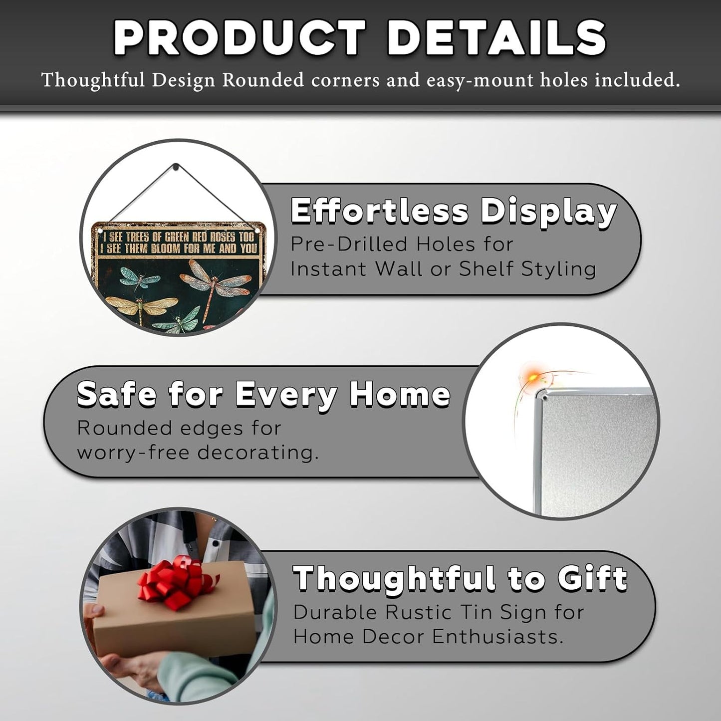 Dragonfly Decor And I Think To Myself What A Wonderful World Vintage Metal Tin Sign Decorative Plaque Poster 12 * 16inch