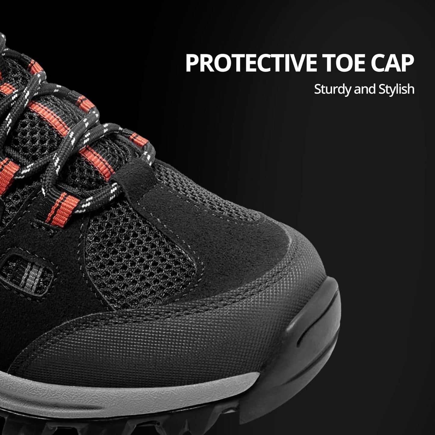 CAMELSPORTS Mens Hiking Shoes Walking Shoes for Men Outdoor Leather Mesh Lightweight Trail Sneakers