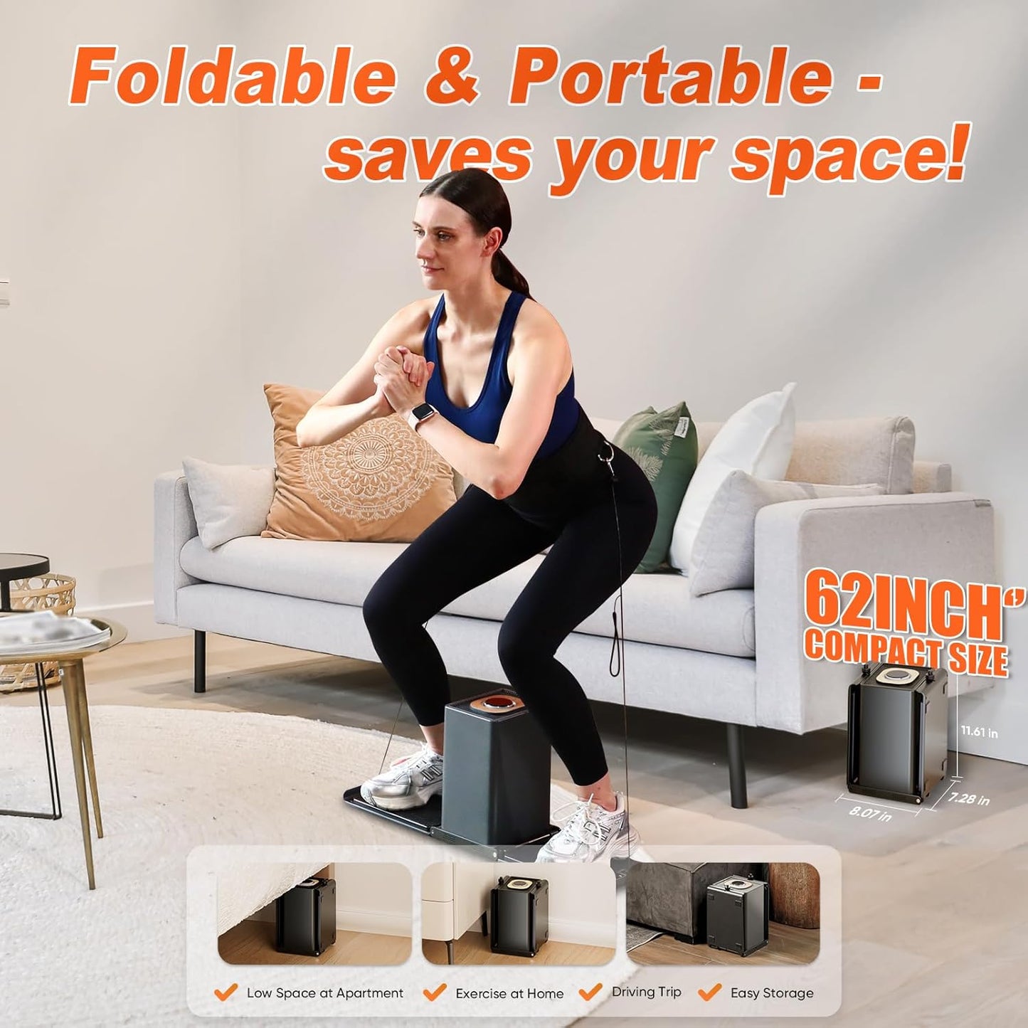 SR3 Smart Home Gym，Portable & Foldable Strength Training Cube Machine for Full Body Workouts，All-in-One Resistance Training Fitness Equipment for Home Use