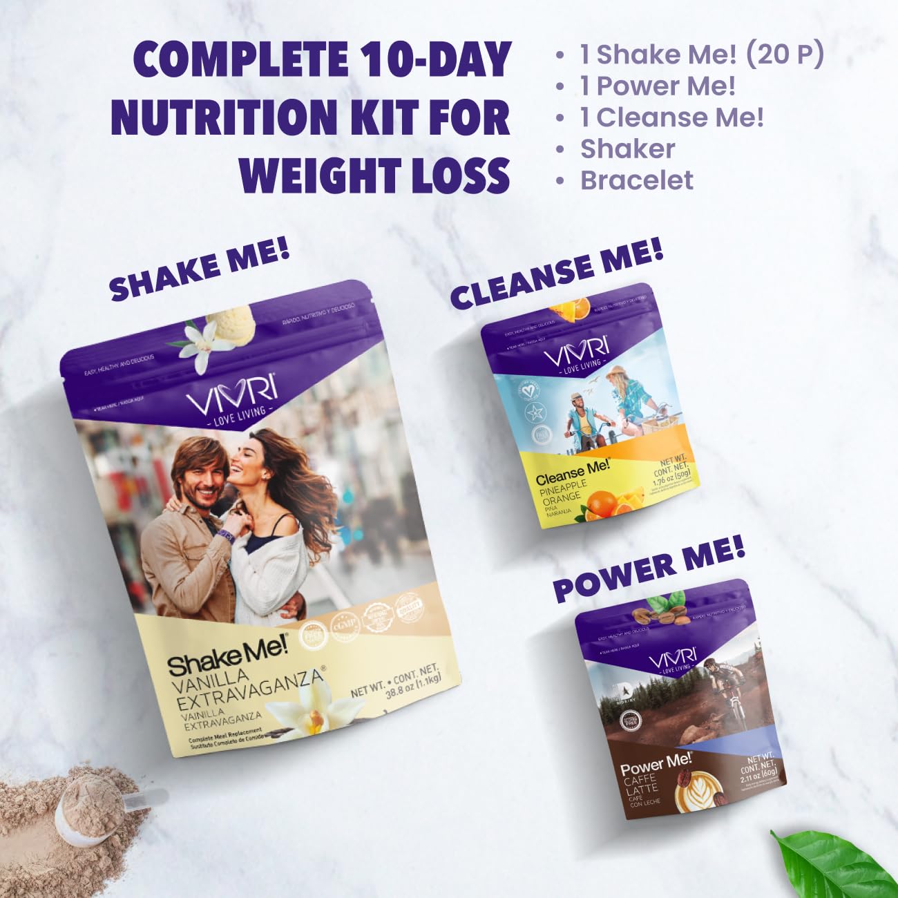 VIVRI 10-Day Challenge | Vanilla | Complete Nutrition System for Weight Loss, Full-Body Health & Energy | 20 Meals with Premium Triple Protein, Coffee Alternative & Gut Cleanse | With Shaker