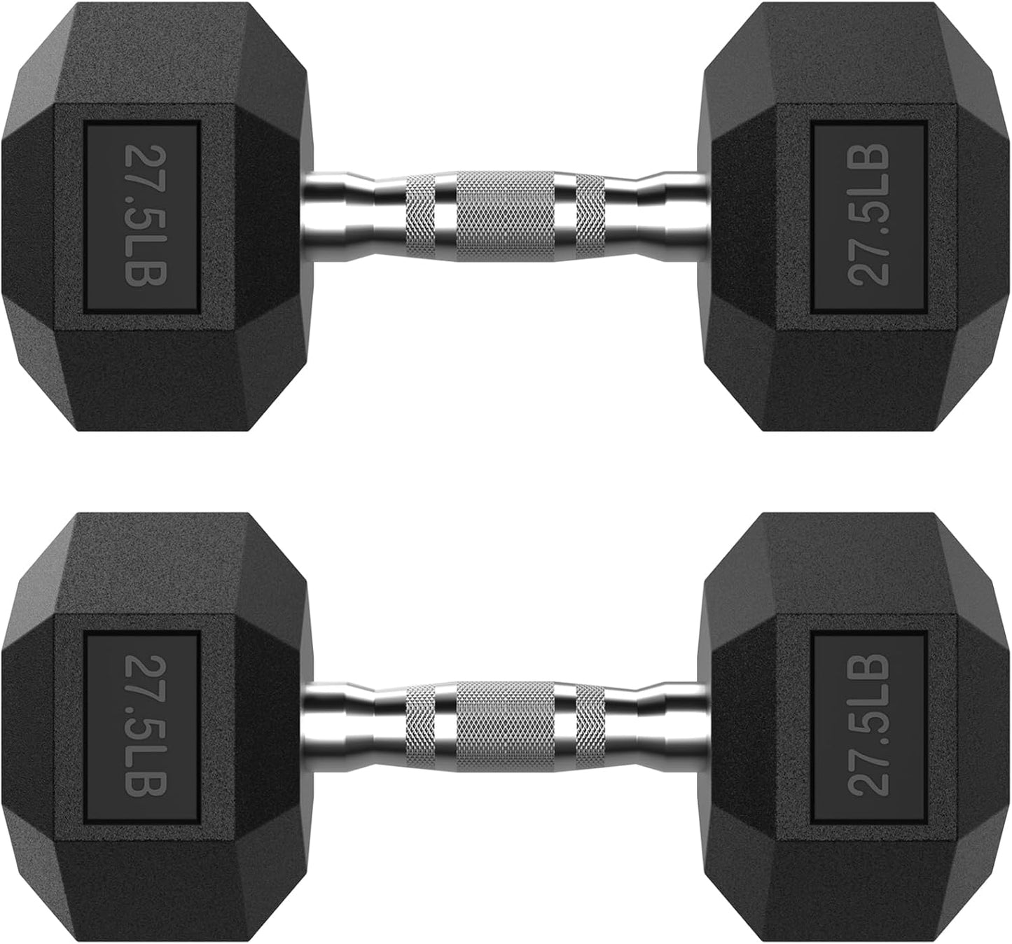 Hex Dumbbell Set 2.5-400 lb, Rubber Encased Exercise & Fitness Dumbbells, Weights Dumbbells Set of 2, Hand Weight for Strength Training