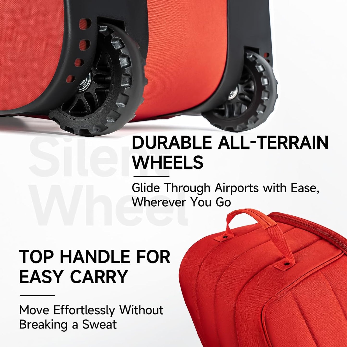 MANUEKLEAR 1680D Nylon Travel Golf Bags Club for Airlines with Wheels, Golf Travel Bags for Airlines with Padded Top, Golf Travel Case Cover with 3 Large Pocket for Golfer