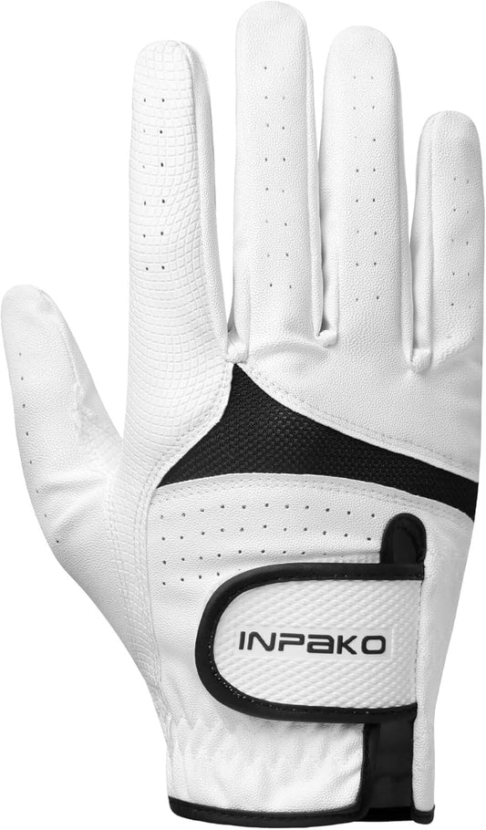 Golf Glove for Men Women, Soft Premium Cabretta Leather Golf Glove, Breathable Mesh, Non-Slip Palm Lift Grip