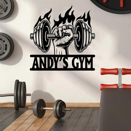 Luxury Personalized Gym Metal Sign, Custom Home Gym Sign, Home Gym Decorations, Gifts for Fitness Lovers, Workout Room Decor, Gym Signs for Home Gym, Christmas Gifts 2