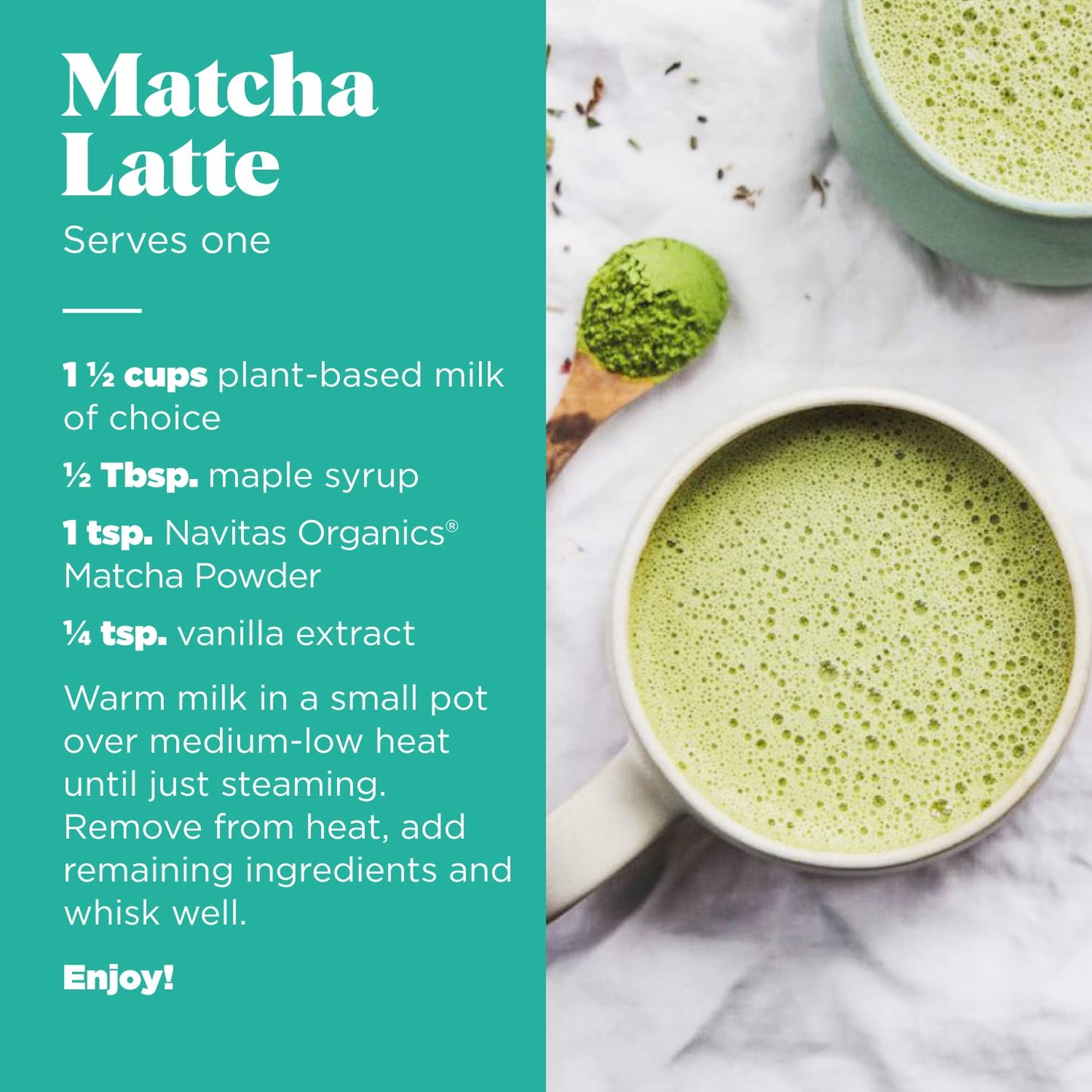 Navitas Organics Matcha Powder – For Tea, Lattes, Smoothies, Desserts & More – Energy & Antioxidants – Premium Culinary Grade – USDA Organic, Non GMO, Gluten Free, Kosher, Vegan (3oz. Bag 85 Servings)