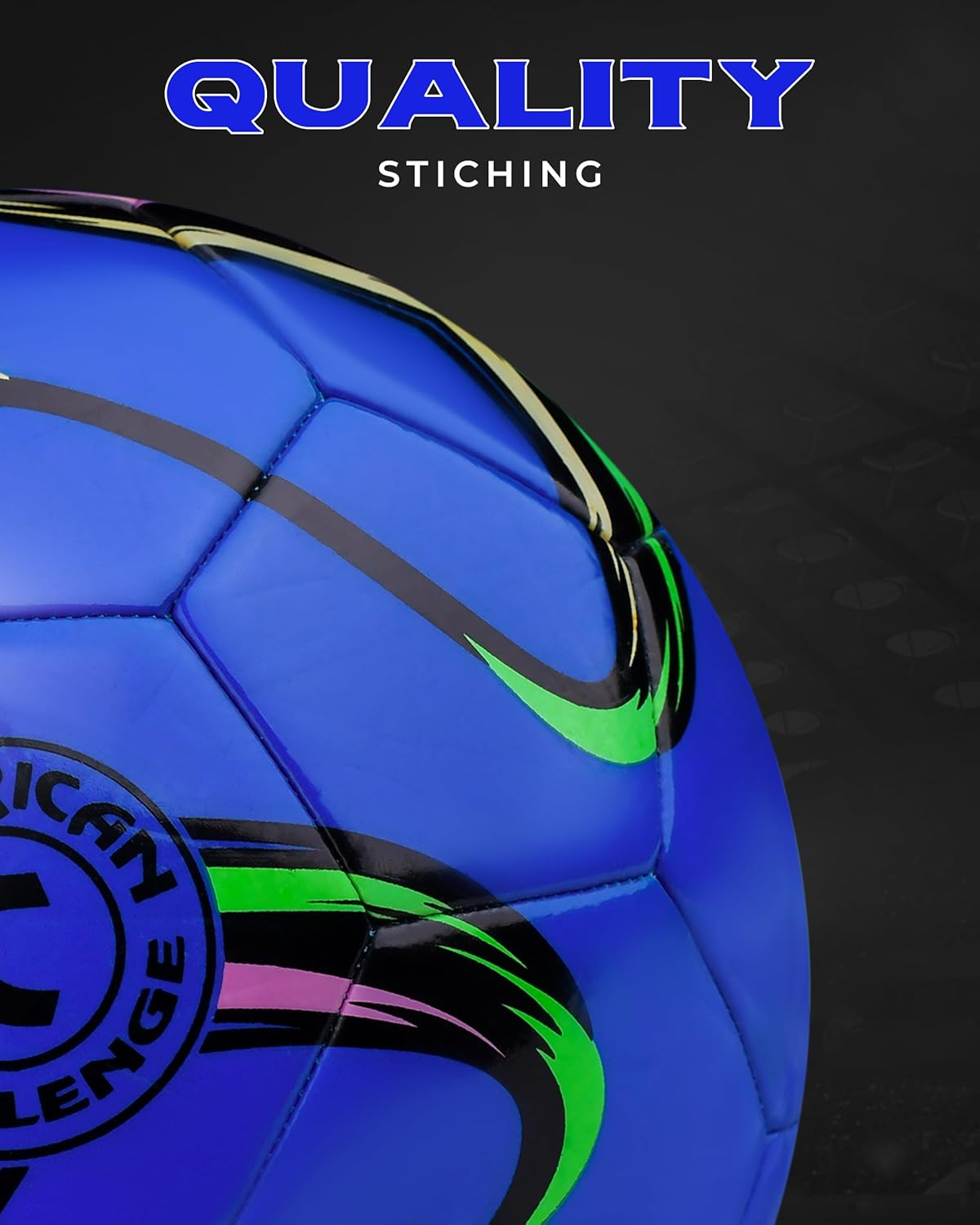 American Challenge Brasilia Soccer Ball – Soccer Ball Size 5, 4, 3 & 2 – for Youth & Adults – Ideal for Practice, Training & Grass Fields