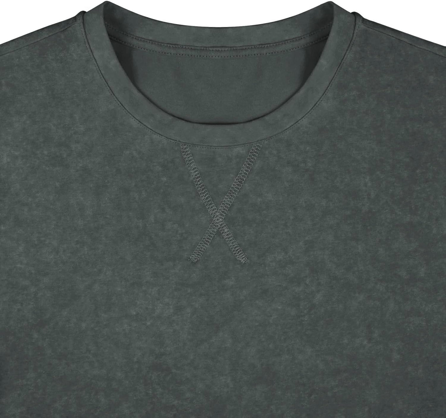 LOGEEYAR Men's Athletic Washed T-Shirts Basic Crew Neck Tees Tops Causal Distressed Cotton T Shirts for Men