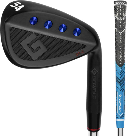 Gowolf Premium Forged Full Face Golf Wedges 50/52/54/56/58/60 Degree Individual or Sets for Men, Right Hand Gap Wedge Sand Wedge Lob Wedge, Golf Clubs CNC Milled Face for More Spin - Great Golf Gifts