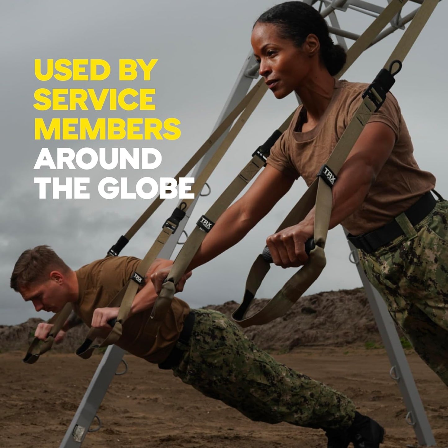 TRX Unisex Tactical Gym Suspension Trainer, Home Gym Kit, Fitness Training Designed for Military Veterans, Home Gym System with Exercise Straps - Olive