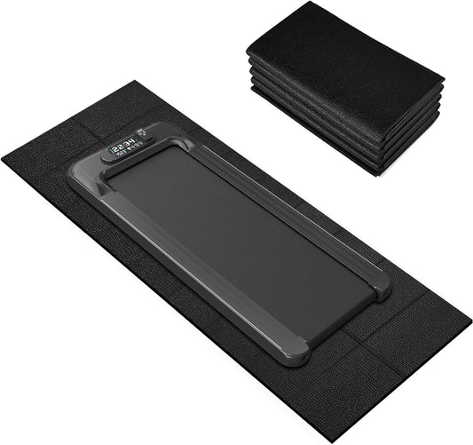 Treadmill Mat, 5'x2.5'/5.6'x2'/6.5'x3'/8'x3',6mm Thickness Exercise Equipment Mat for Carpet Hardwood Floors, Compatible with Walking Pad,Spin Bike,Elliptical Trainer,Rowing Machine