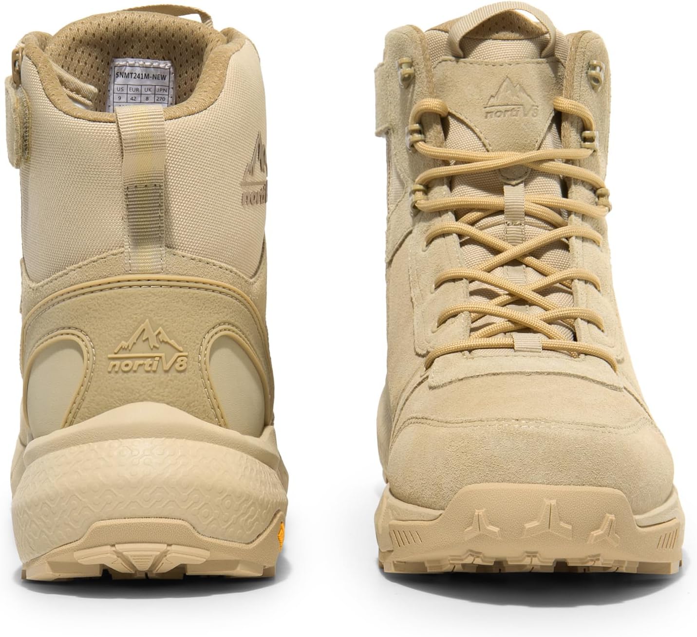 NORTIV 8 Men's Military Tactical Boot Lightweight Comfortable Boots for Work All Day Side Zipper Motorcycle Combat Hiking Boots Metrostrike(8-9 Inches)