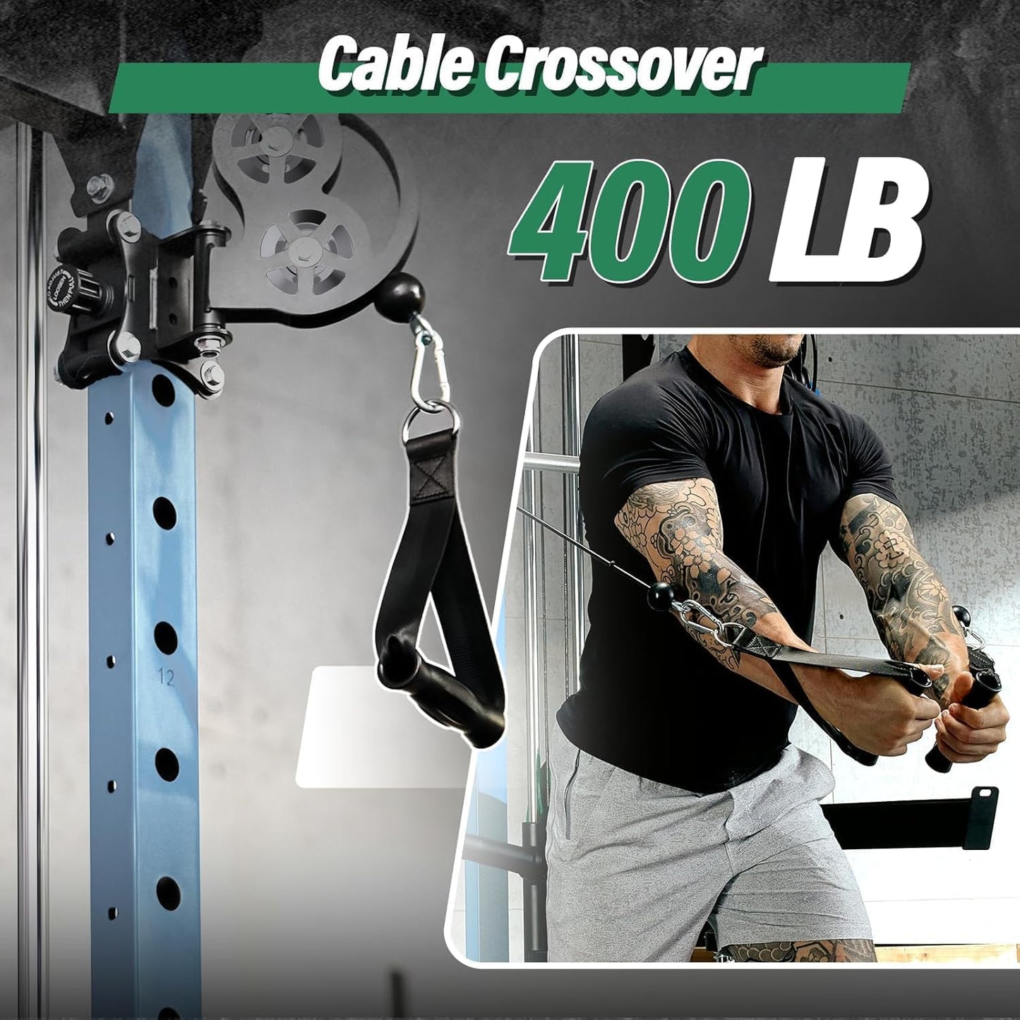 B52 Machine Home Gym with Power Rack, Cable Crossover, Dual Pulley System, Landmine, and Multi-Grip Pull-Up Bar – Heavy-Duty Fitness Equipment for Strength Training and Full-Body Workouts