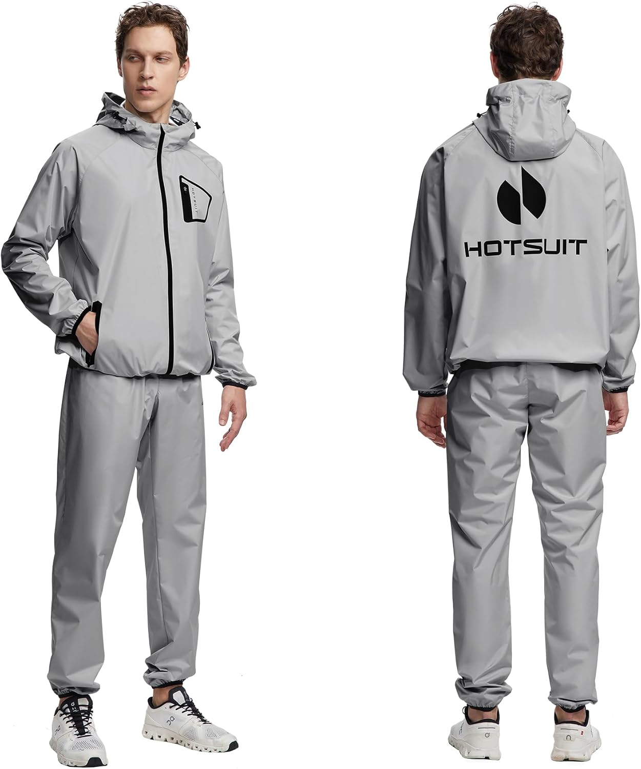 HOTSUIT Sauna Suit Men Anti Rip Boxing Sweat Suits Exercise Workout Jacket
