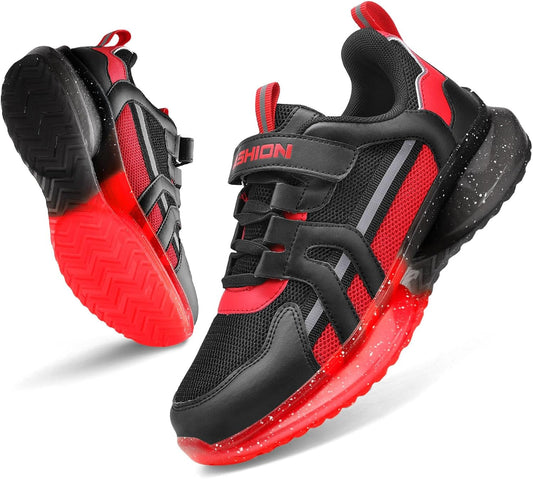 WETIKE Boy's Shoes Mesh Slip on Lightweight Running Sneakers