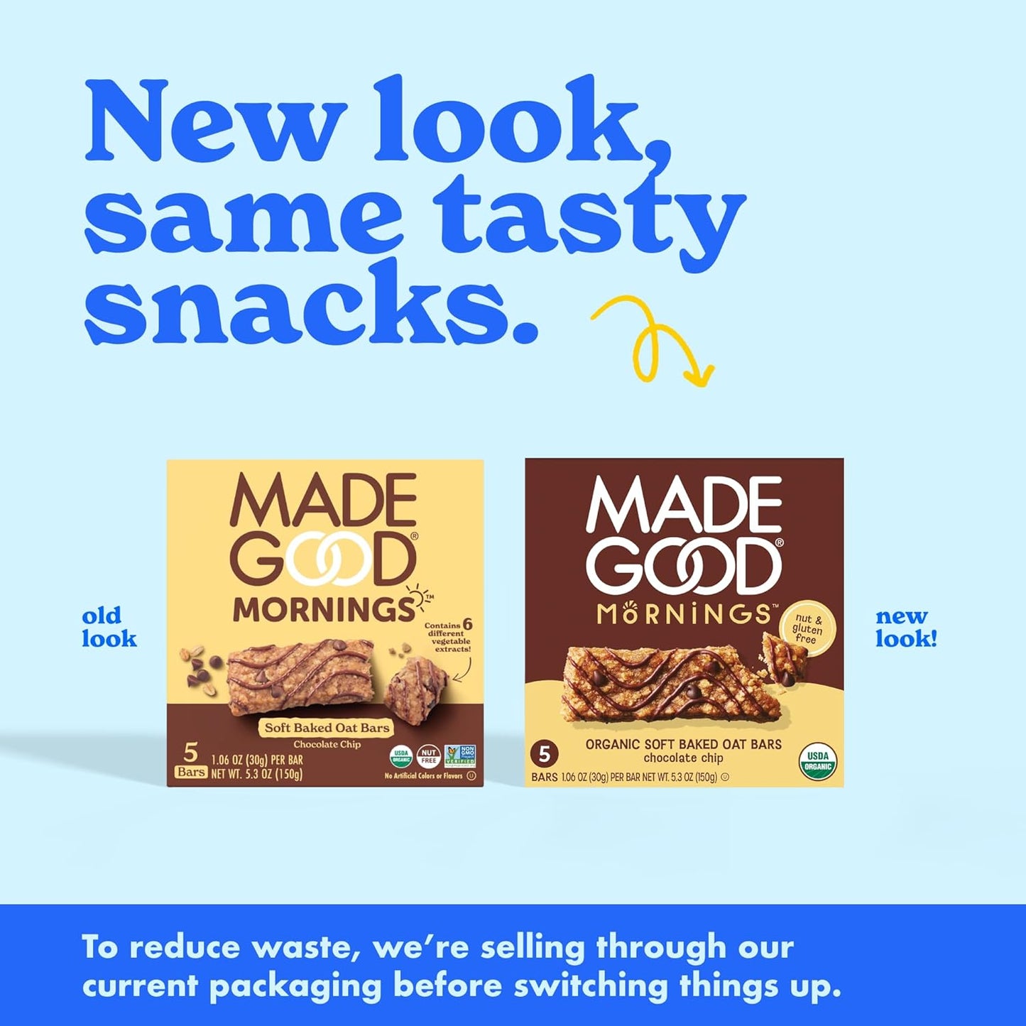 MadeGood Mornings Soft-Baked Oat Bars Variety Pack (Variety)