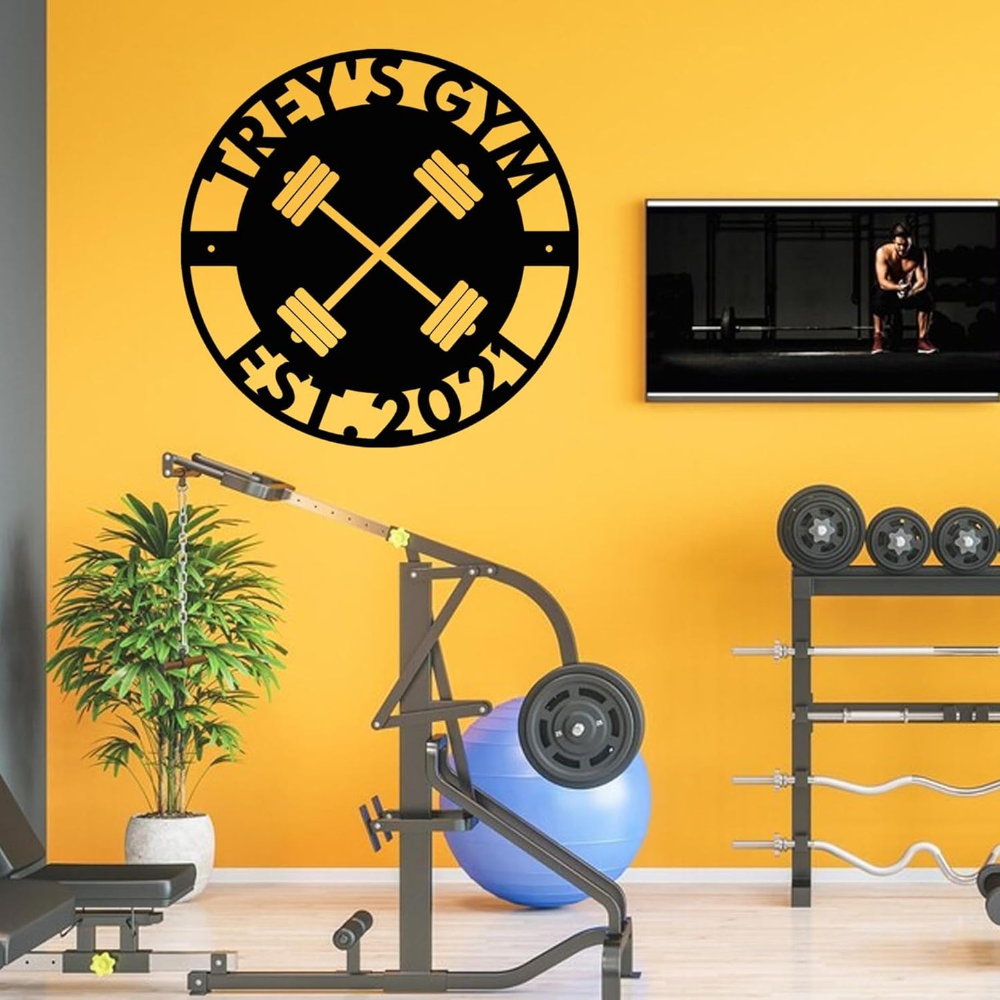 Luxury Personalized Gym Metal Sign, Custom Home Gym Decorations, Gifts for Fitness Lovers, Workout Room Decor, Gym Signs, Christmas Gifts 7