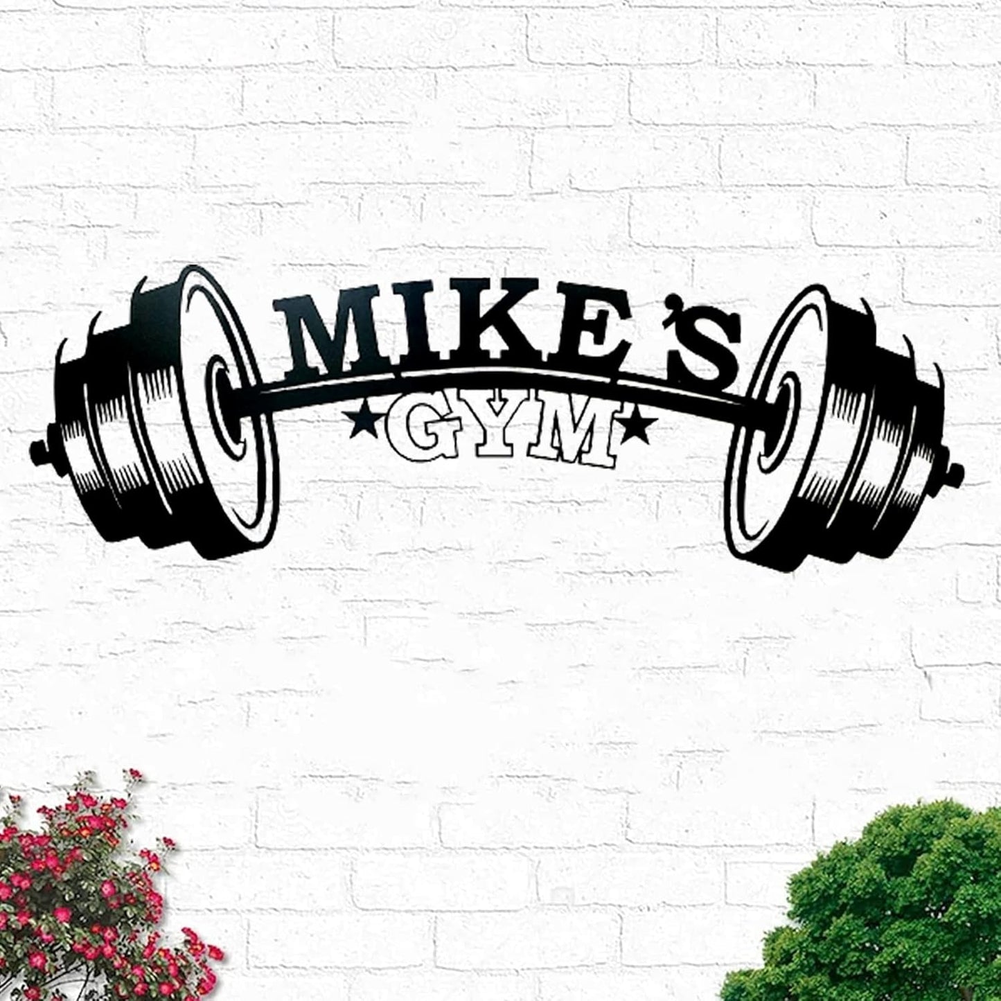 Custom Gym Metal Wall Art, Personalized Gymer Name Sign Decoration For Room, Gym Metal Home Decor