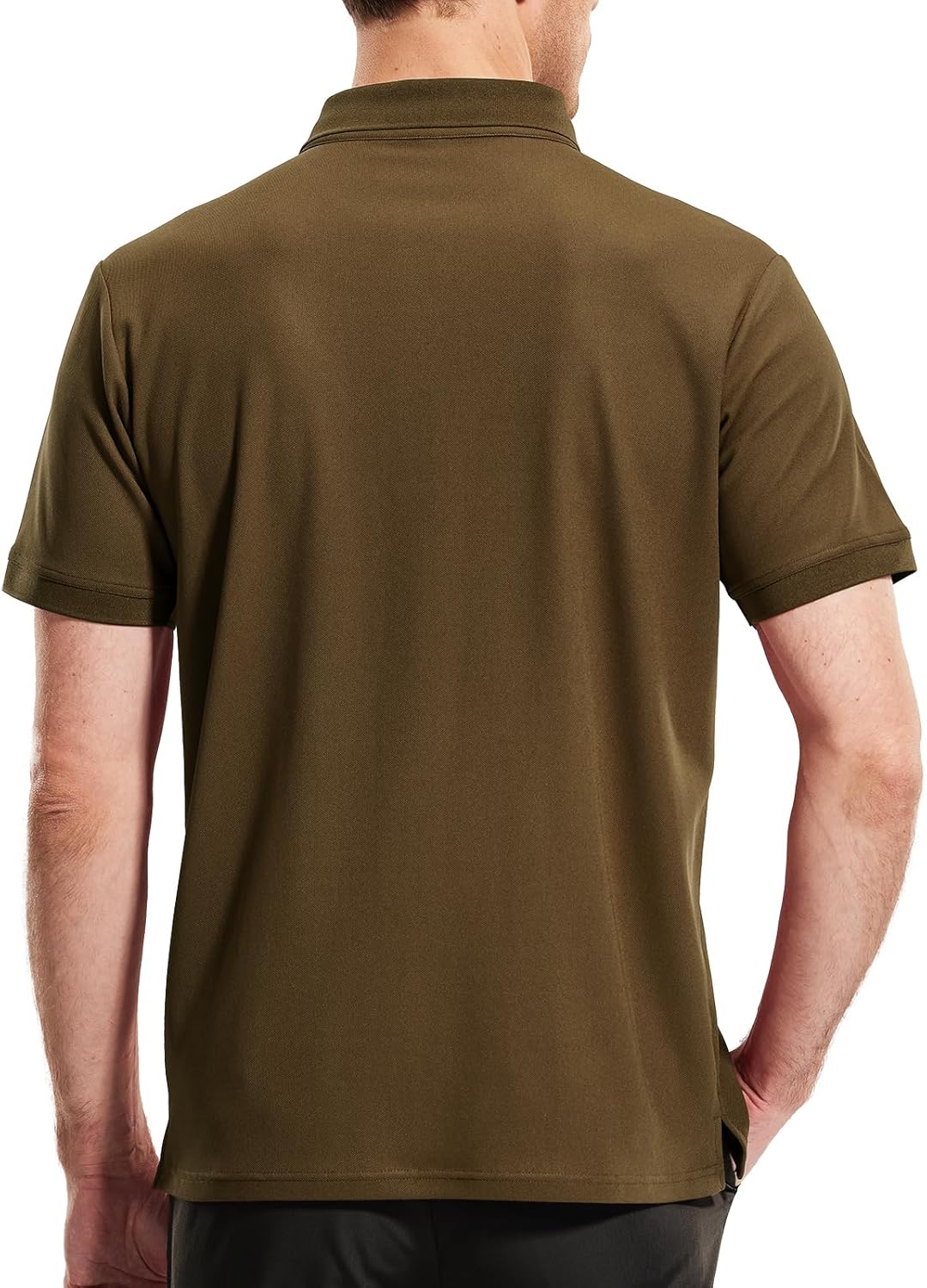 MIER Polo Shirts for Men Short Sleeve Quick Dry Polyester Collared Shirts Casual Golf Shirts, Moisture-Wicking