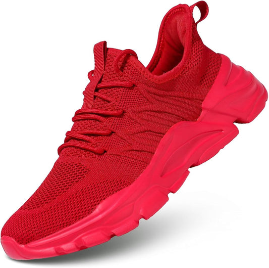 Mens Slip On Running Shoes Athletic Walking Trainers Lightweight Breathable Mesh Tennis Sneakers