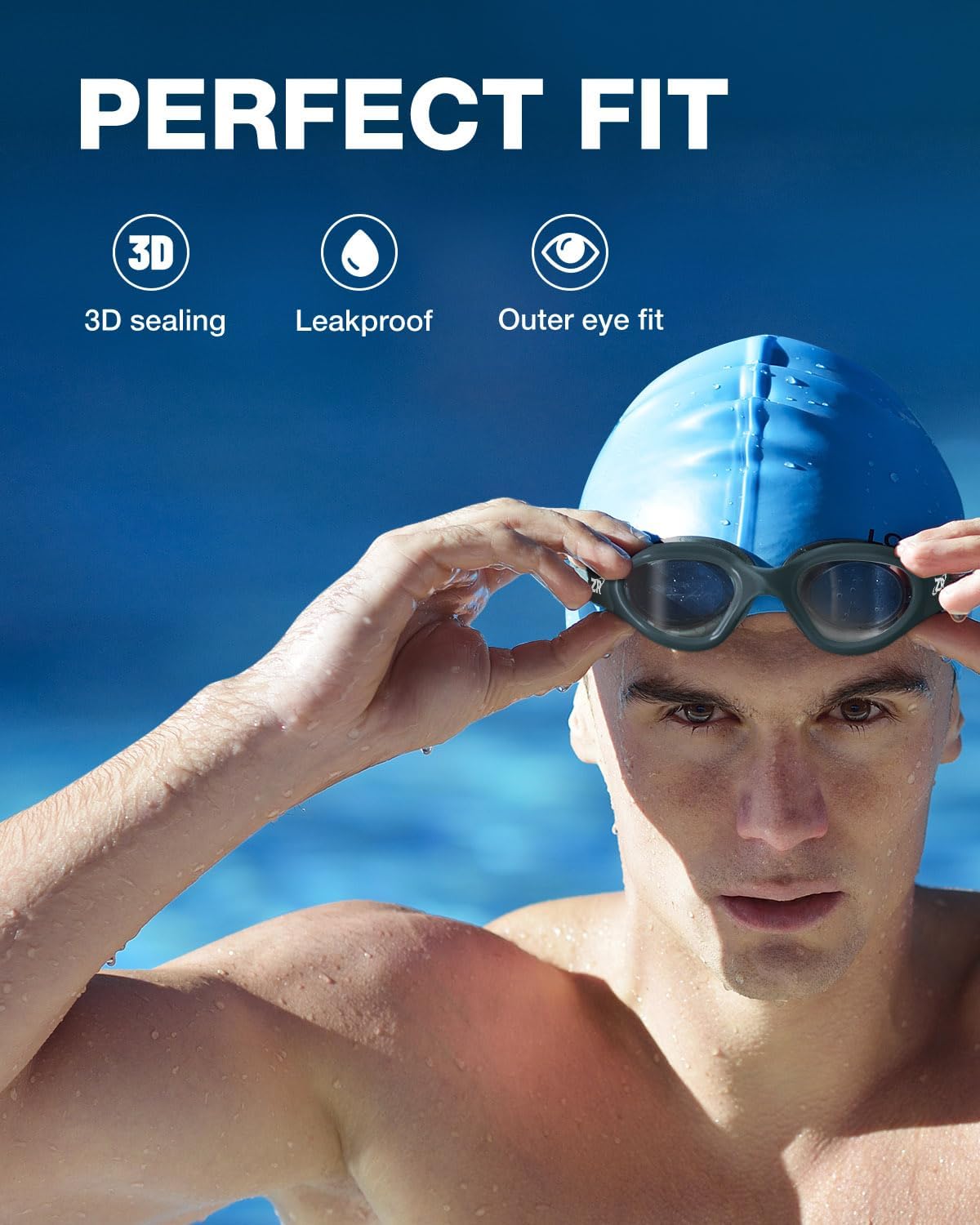 ZIONOR G1 Polarized Swimming Goggles for Unisex Adult Women Anti Fog 100% Anti UV Diving Goggles