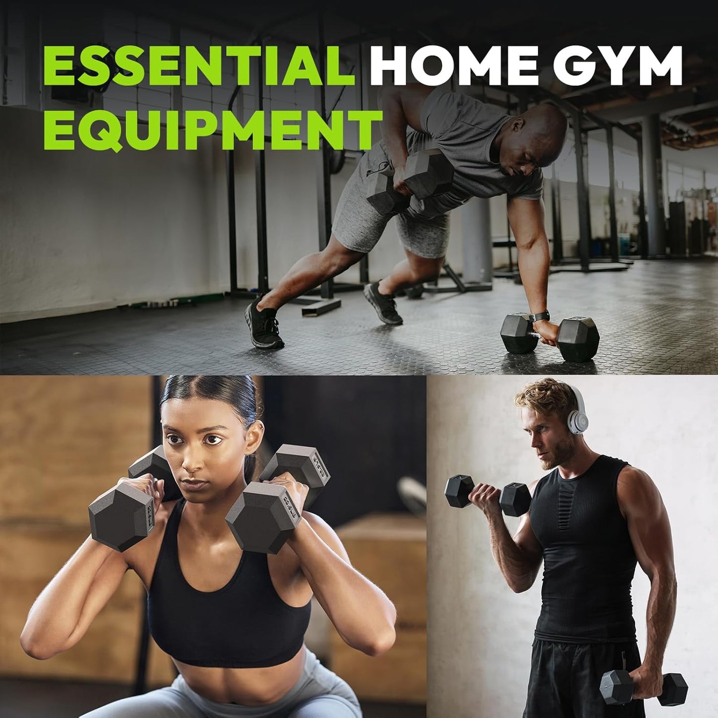 Hex Dumbbell Set 2.5-400 lb, Rubber Encased Exercise & Fitness Dumbbells, Weights Dumbbells Set of 2, Hand Weight for Strength Training