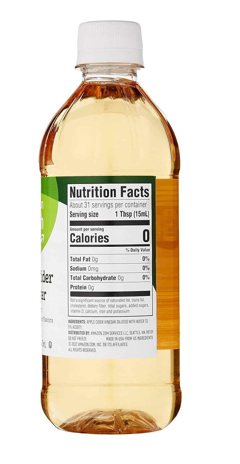 Amazon Fresh, Apple Cider Vinegar, 16 Oz (Pack of 5)