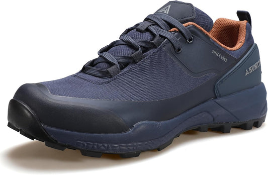 HUMTTO Men's All-Terrain Waterproof Hiking Shoes Lightweight Breathable Trekking Anti Slip Outdoor Trails Shoes