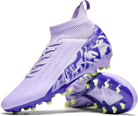 Indoor Soccer Cleats Mens Womens Turf Soccer Cleats Wide Socer Shoes FG AG TF High Ankle Football Boots