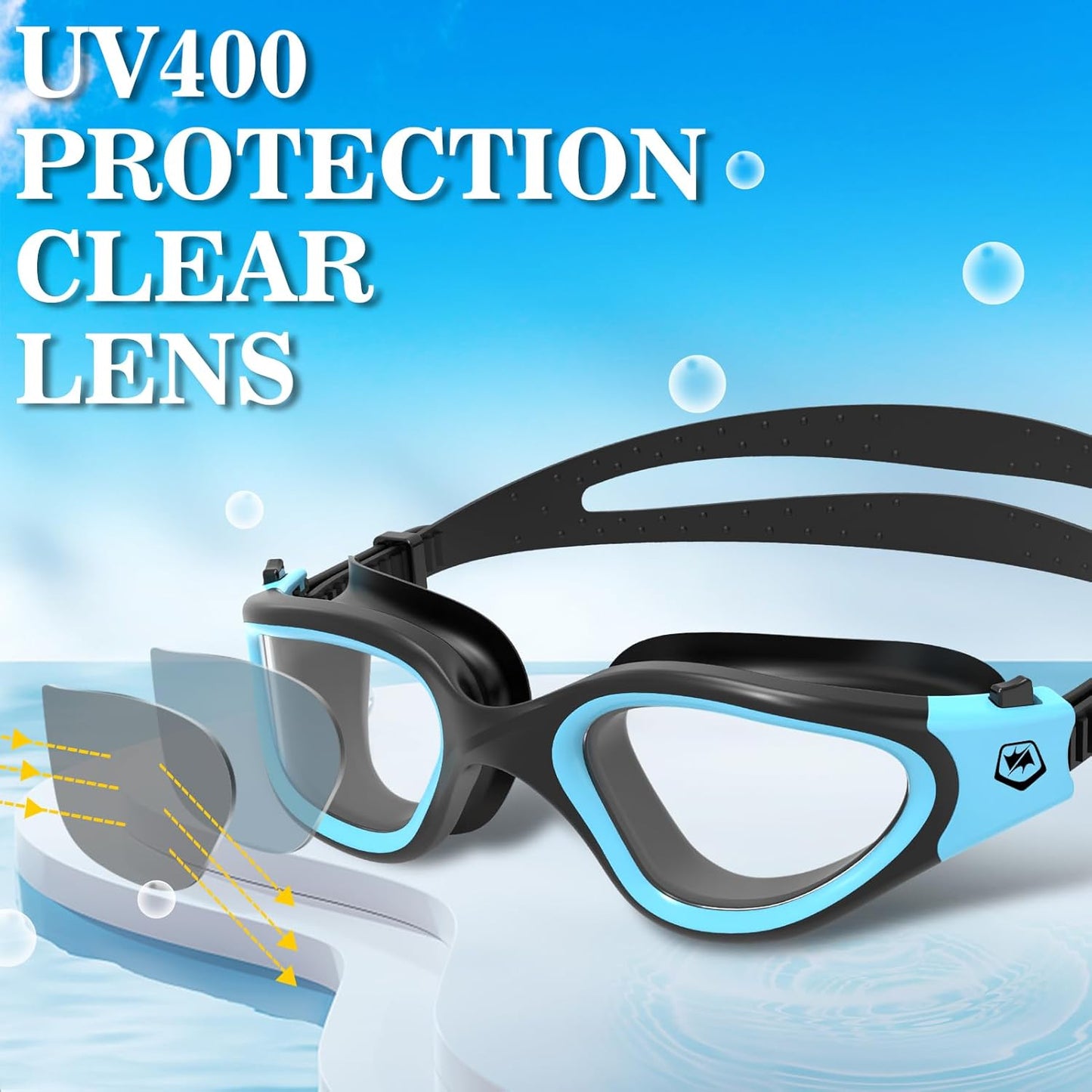 WIN.MAX Polarized Swimming Goggles Swim Pool Goggles Anti Fog Anti UV No Leakage Clear Vision for Men Women Adults Teenagers