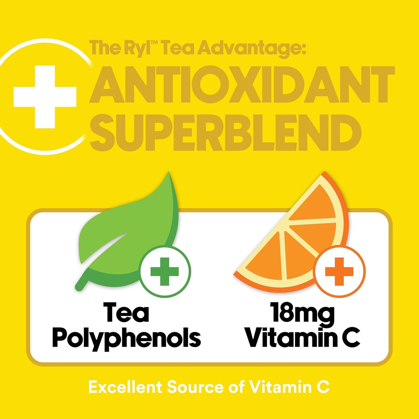 Ryl Iced Tea, Lemon, Antioxidant Superblend, Zero Sugar, Low Carb, Zero Calorie Iced Tea, 16.0 Fl Oz (12-Pack)