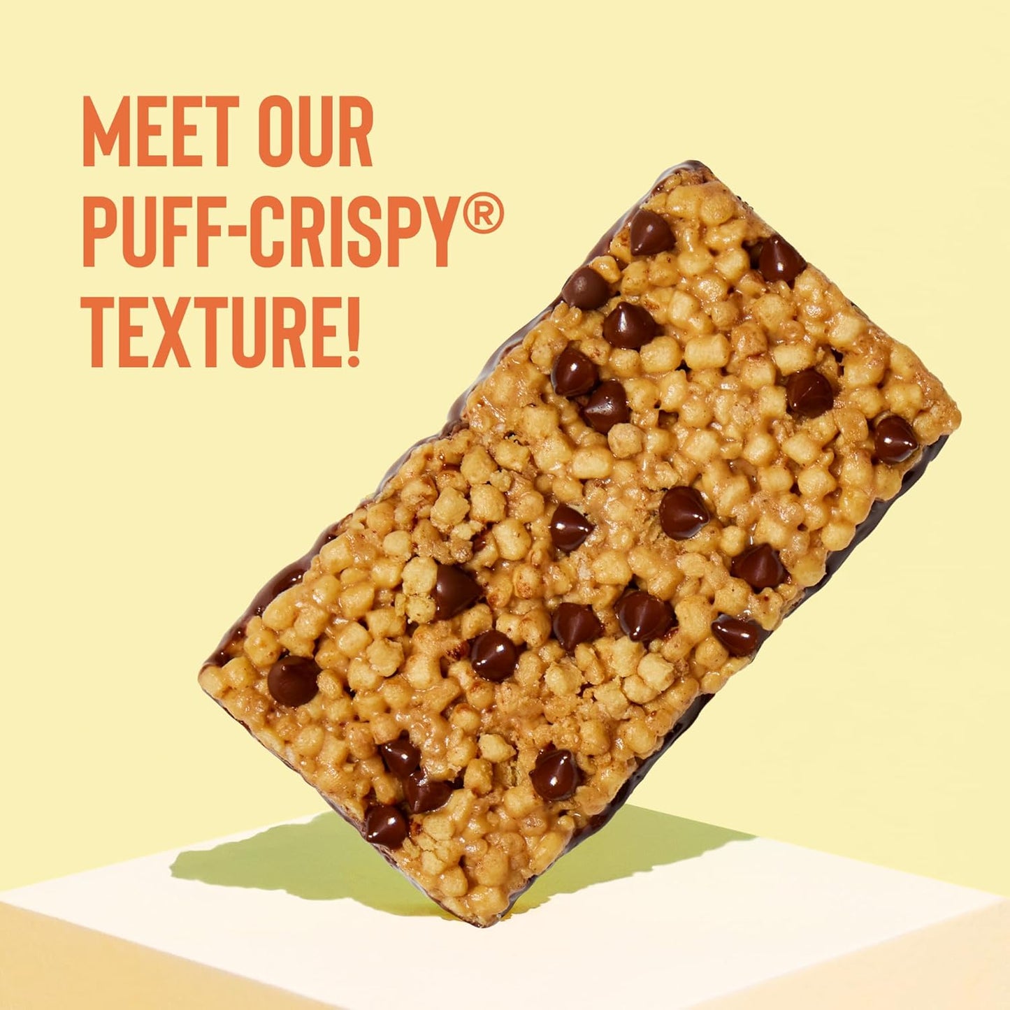 Mezcla Puff Crispy Protein Bars, Gluten Free & Vegan Protein Bars, 10g Protein, Alt for Crispy Rice Treat, Granola Bars & Breakfast Bars, Healthy Snacks for Adults, Peanut Butter Chocolate, 12 Pack