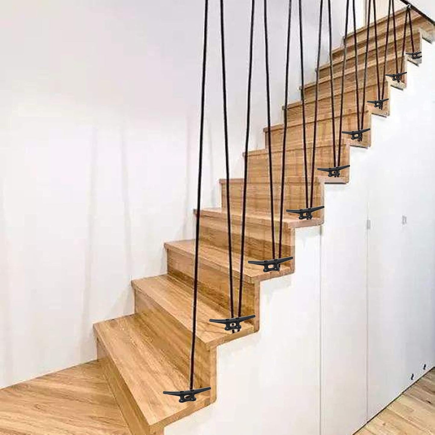 Dock Cleats 6/8/10 inch With Hardware,Electrophoretic Coated Black Boat Cleat Dock Boat Cleats,Rope Cleat Boat Dock Cleats Ideal for Boat Docks, Decks, Piers for Tying up Boats (2,4,6,8,12 Pack)