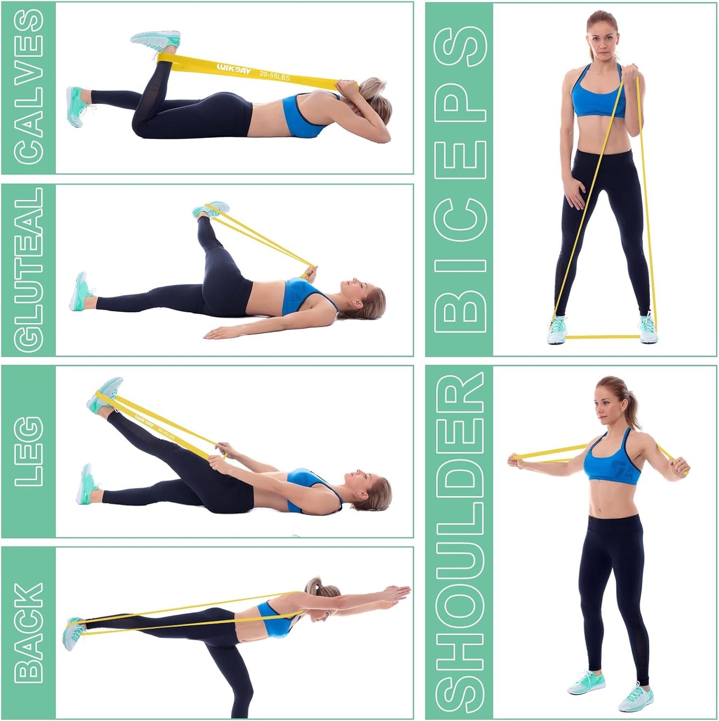 Resistance Bands, Pull Up Bands, Workout Bands for Exercise, Thick Heavy Resistance Band Set with Door Anchor, Elastic Bands for Body Stretching, Crossfit Training at Home/Gym Men & Women Women